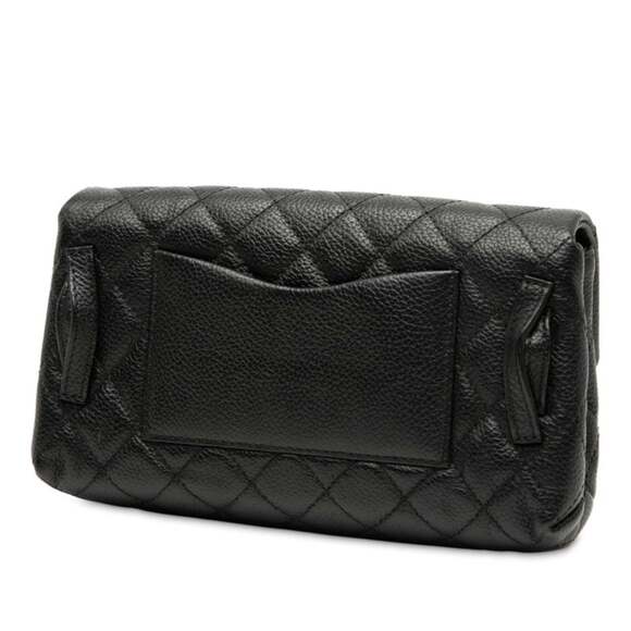 CHANEL Black Caviar Leather Clutch Bag - Picture 2 of 6